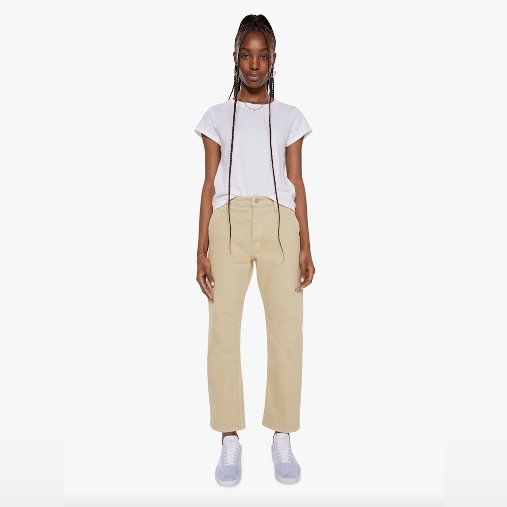Mother Superior The Ditcher Utility Flood Ankle Crop in Pale Green Size 25 EUC